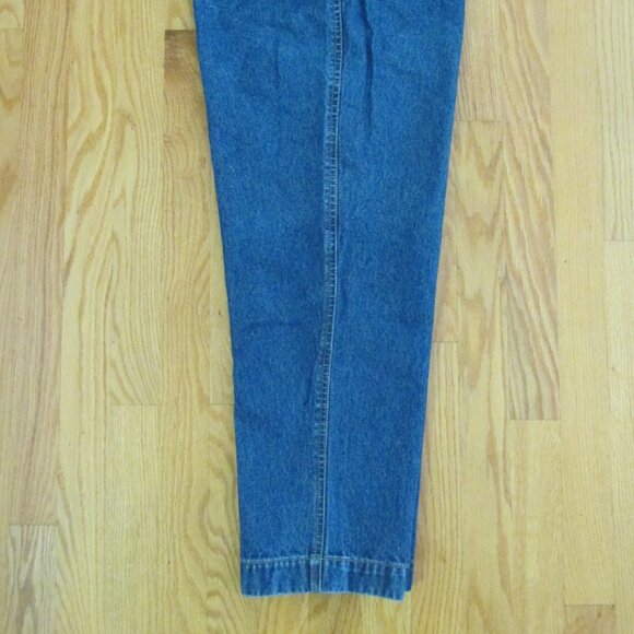 WESTPORT WOMENS SIZE 12 SH JEANS DARK BLUE STONE WASH DENIM HIGH WAIST MOM PLEAT - Picture 7 of 14